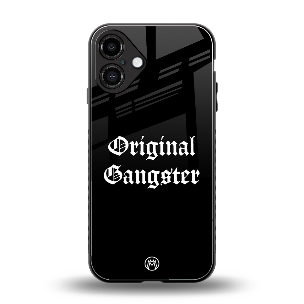 original gangster back phone cover | glass case for iphone 16 plus