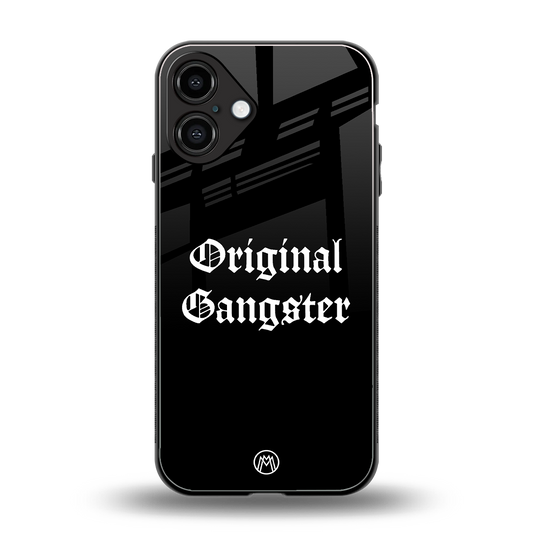 original gangster back phone cover | glass case for iphone 16 plus