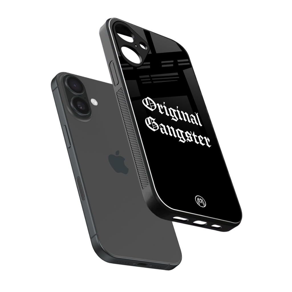 original gangster back phone cover | glass case for iphone 16 plus