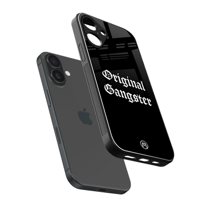 original gangster back phone cover | glass case for iphone 16 plus