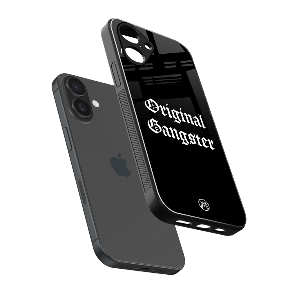 original gangster back phone cover | glass case for iphone 16