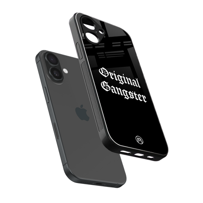 original gangster back phone cover | glass case for iphone 16