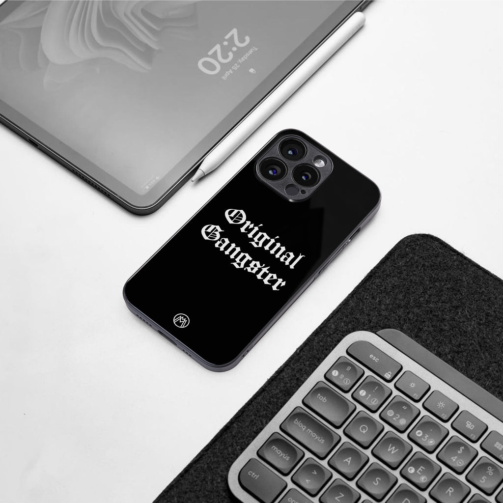 original gangster back phone cover | glass case for iphone 16 pro