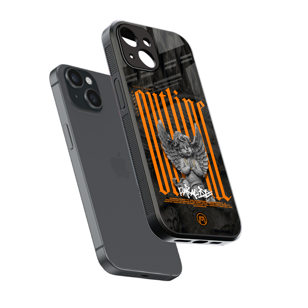 outline back phone cover | glass case for iphone 13 mini