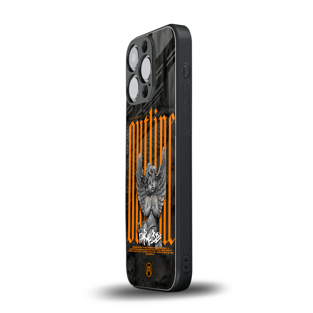 outline back phone cover | glass case for iphone 13 pro