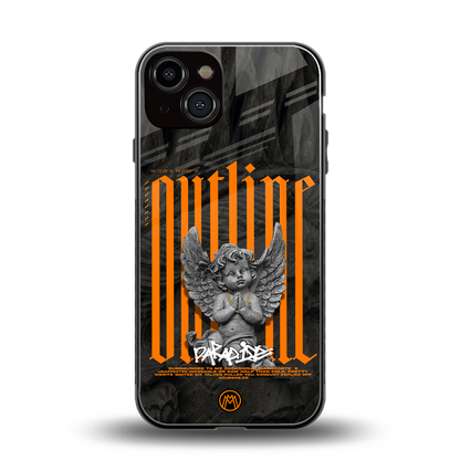 outline back phone cover | glass case for iphone 13
