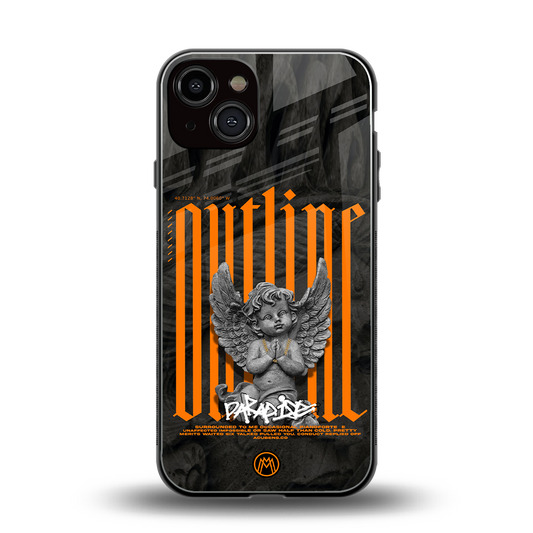 outline back phone cover | glass case for iphone 13