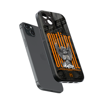 outline back phone cover | glass case for iphone 14 plus