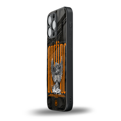 outline back phone cover | glass case for iphone 14 pro max