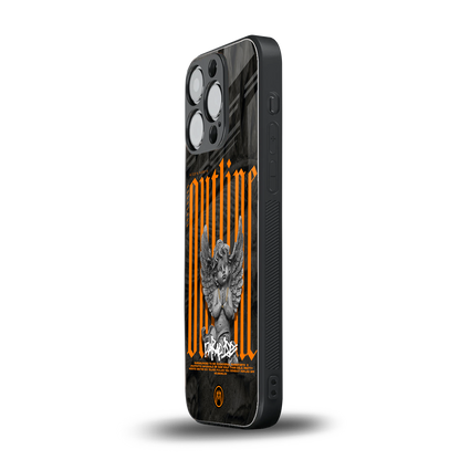 outline back phone cover | glass case for iphone 14 pro