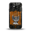 outline back phone cover | glass case for iphone 16 plus