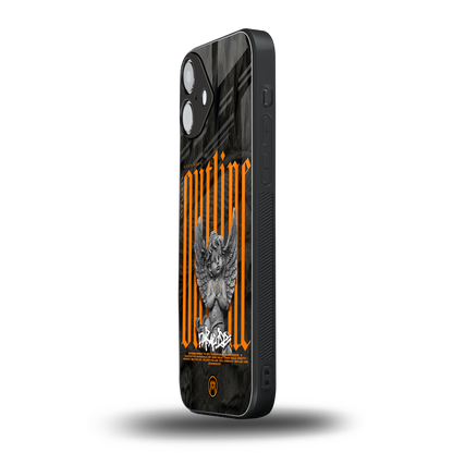 outline back phone cover | glass case for iphone 16 plus