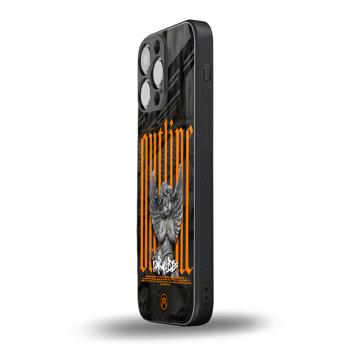 outline back phone cover | glass case for iphone 16 pro max