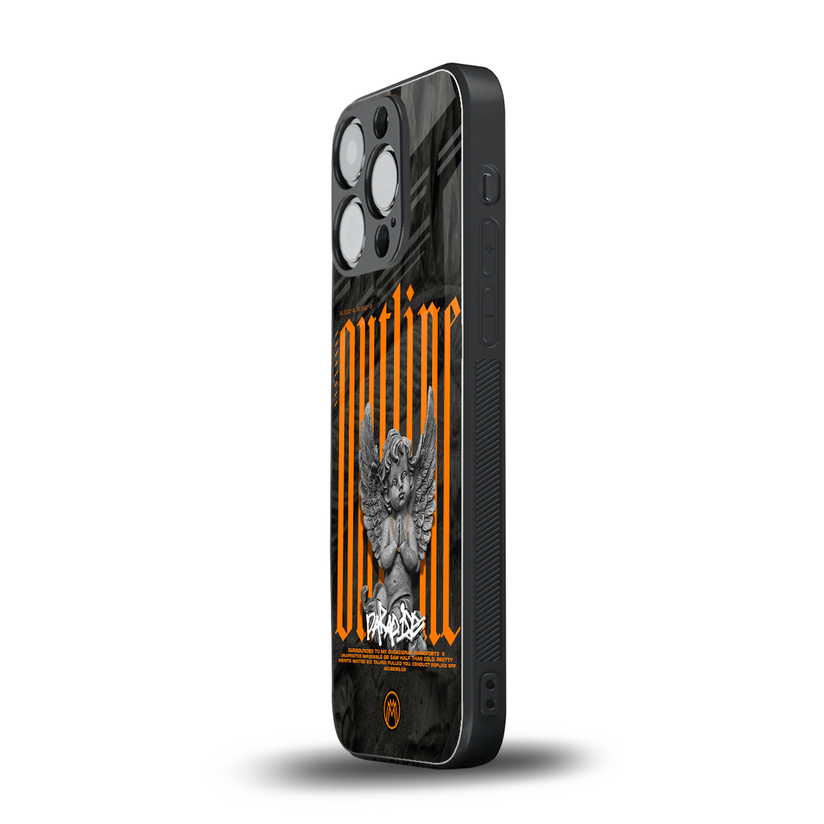 outline back phone cover | glass case for iphone 16 pro