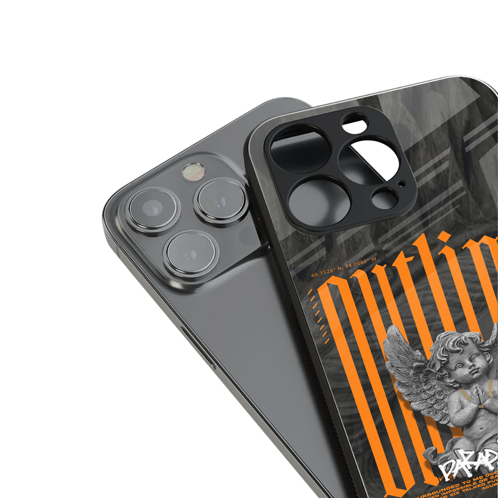outline back phone cover | glass case for iphone 16