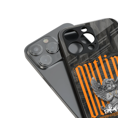 outline back phone cover | glass case for iphone 14