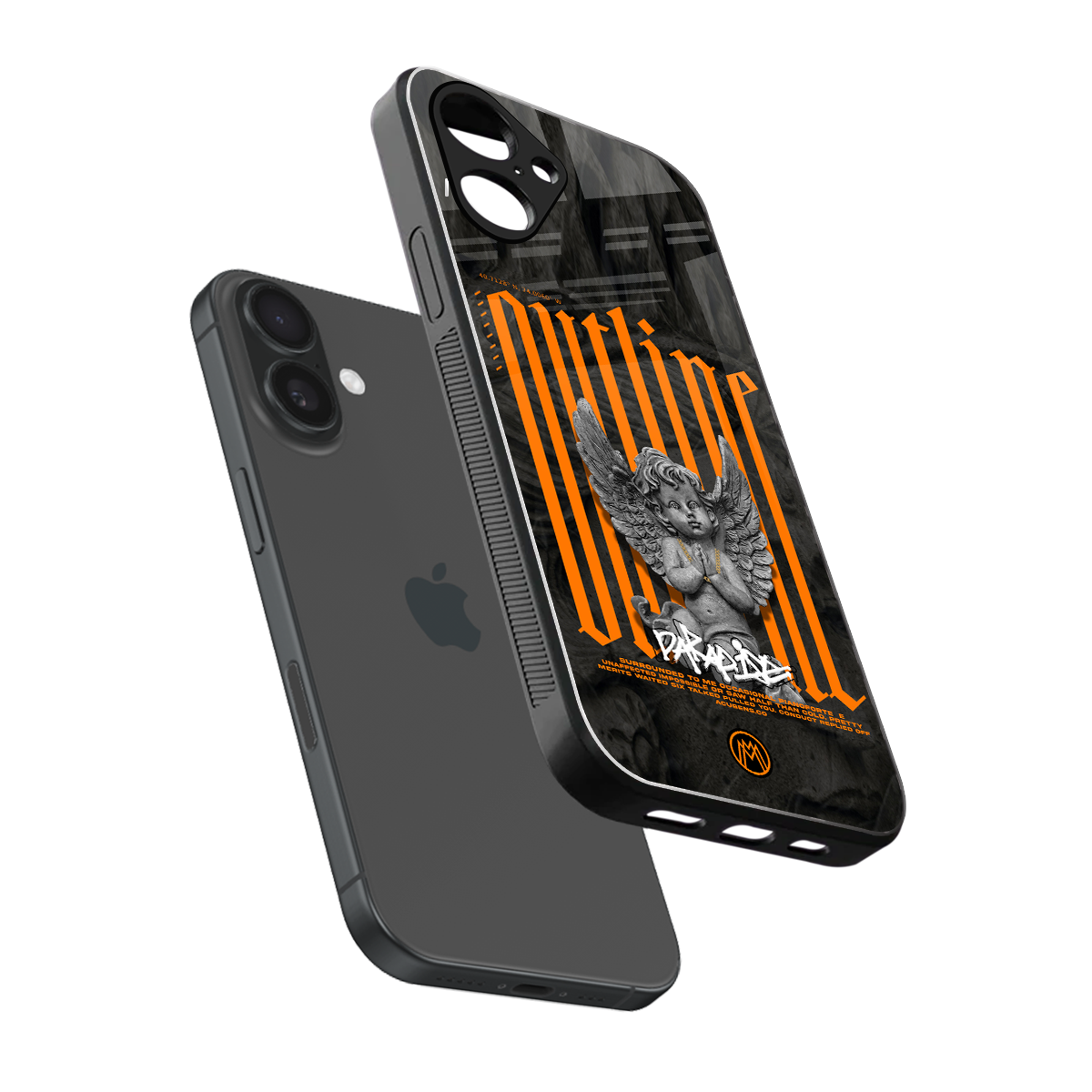 outline back phone cover | glass case for iphone 16