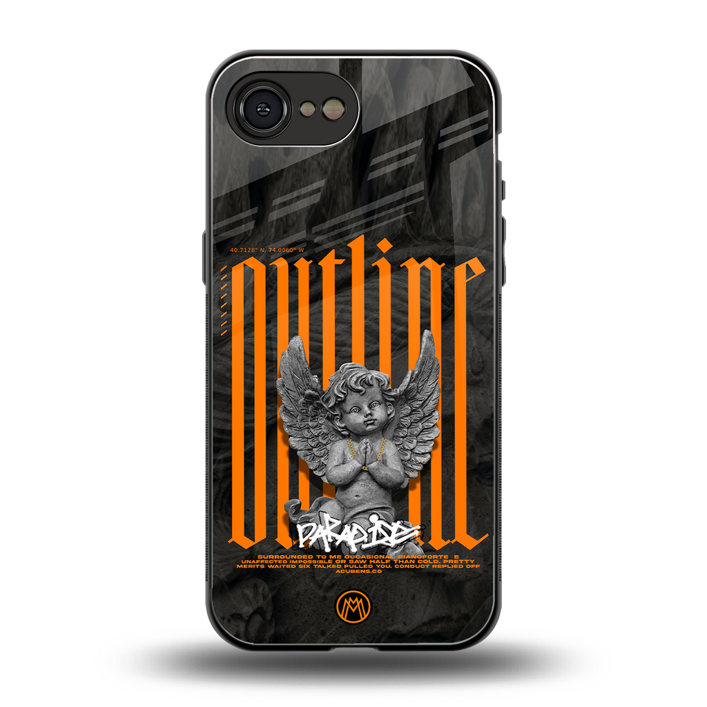 outline back phone cover | glass case for iphone 16e