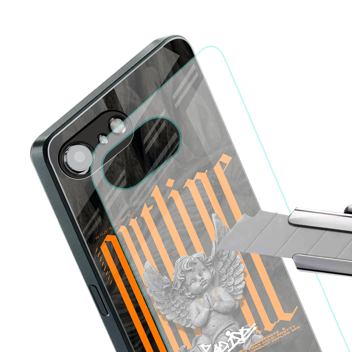 outline back phone cover | glass case for iphone 16e