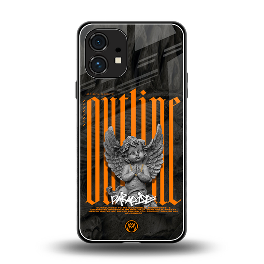 outline back phone cover | glass case for nothing phone 1
