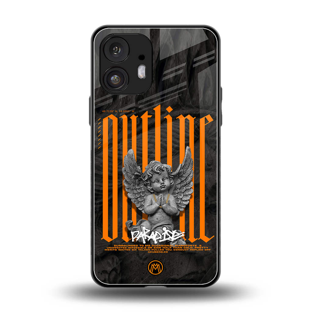 outline back phone cover | glass case for nothing phone 2
