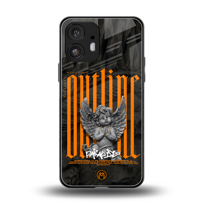 outline back phone cover | glass case for nothing phone 2