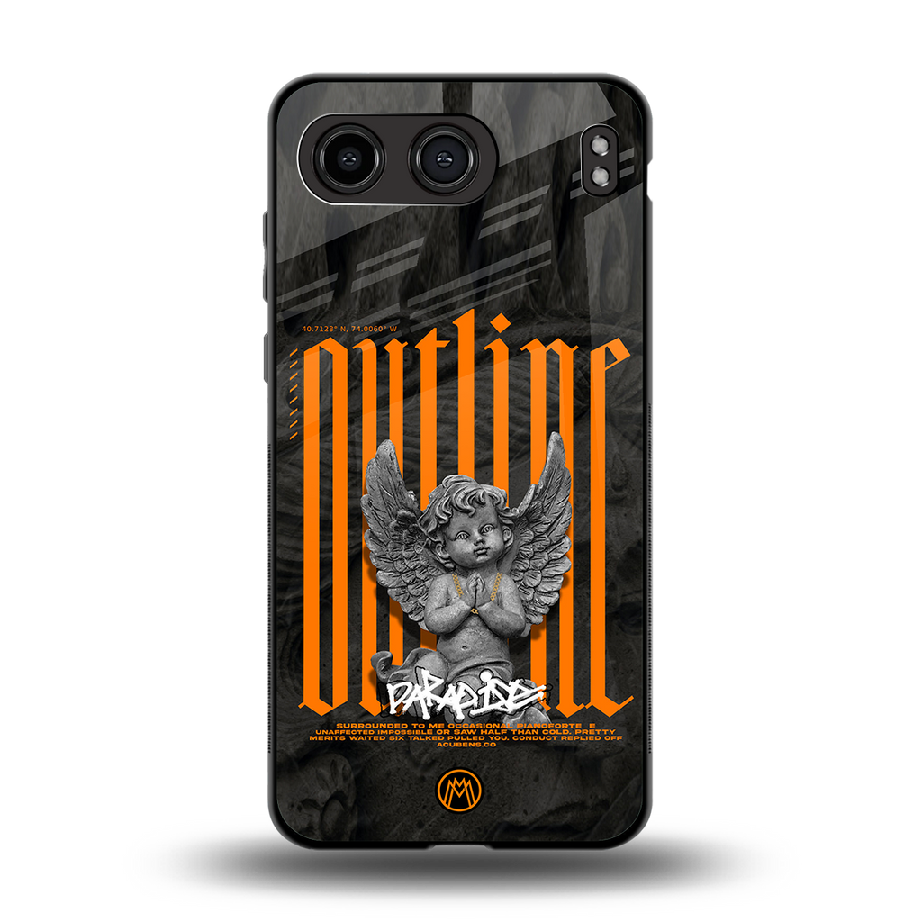 outline back phone cover | glass case for oneplus nord 4