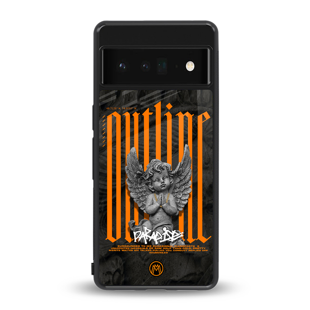 outline back phone cover | glass case for google pixel 6 pro