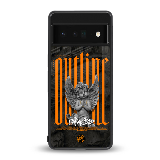 outline back phone cover | glass case for google pixel 6 pro