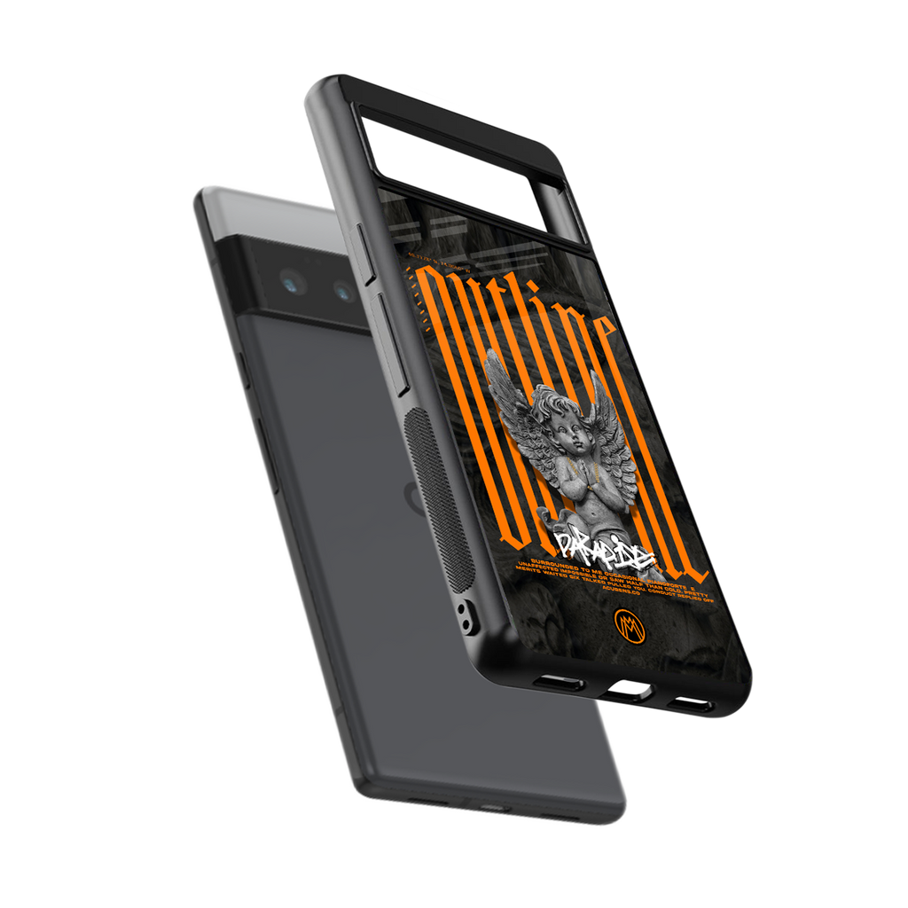 outline back phone cover | glass case for google pixel 6 pro