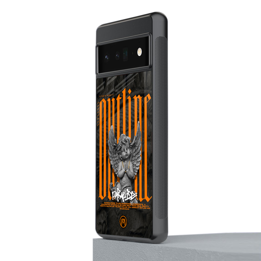 outline back phone cover | glass case for google pixel 6 pro