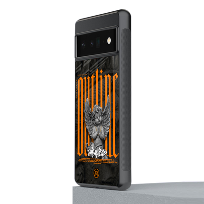 outline back phone cover | glass case for google pixel 6 pro
