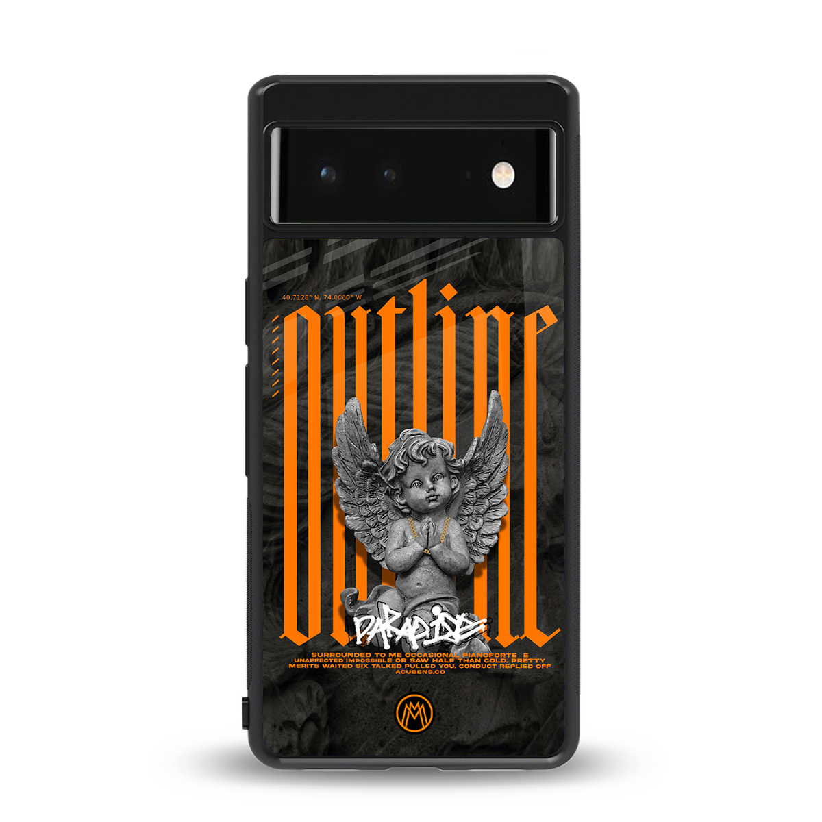 outline back phone cover | glass case for google pixel 6