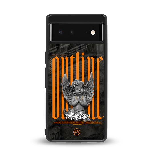 outline back phone cover | glass case for google pixel 6