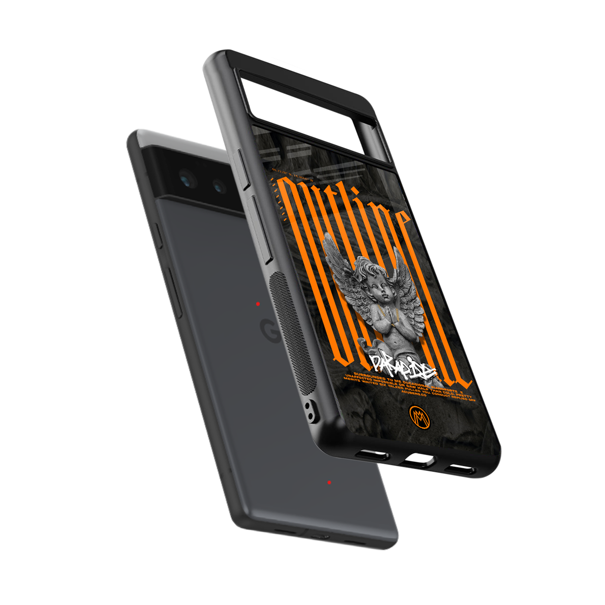 outline back phone cover | glass case for google pixel 6