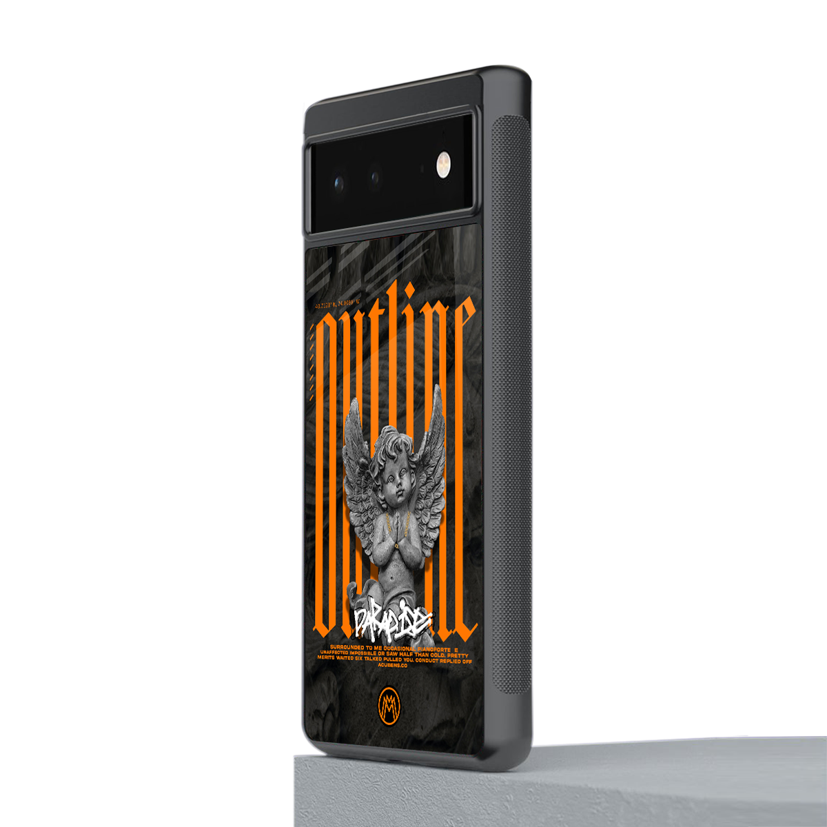 outline back phone cover | glass case for google pixel 6