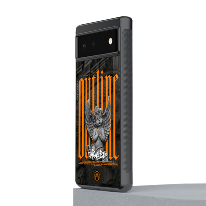 outline back phone cover | glass case for Google Pixel 6A