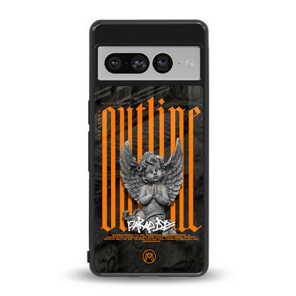outline back phone cover | glass case for google pixel 7 pro