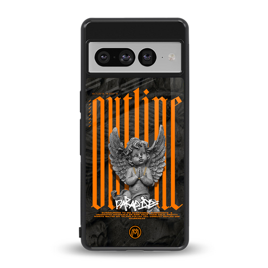 outline back phone cover | glass case for google pixel 7 pro