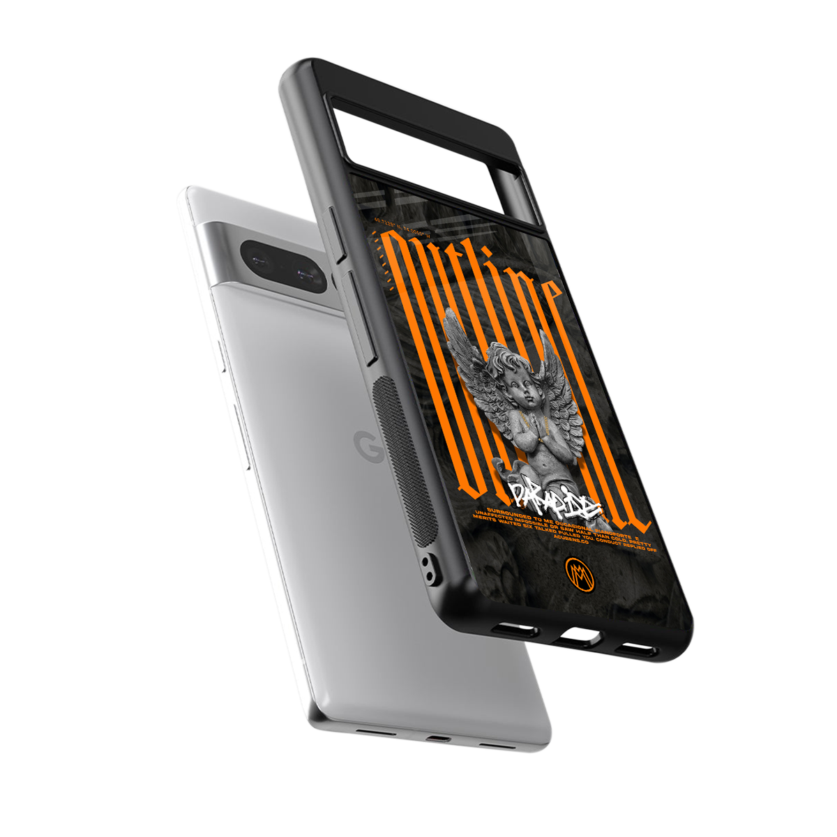outline back phone cover | glass case for google pixel 7 pro