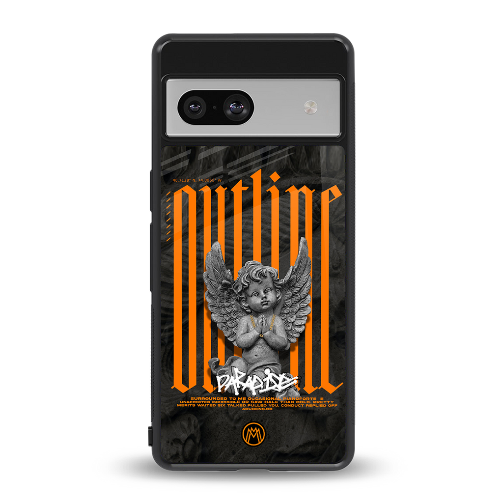 outline back phone cover | glass case for Google Pixel 7