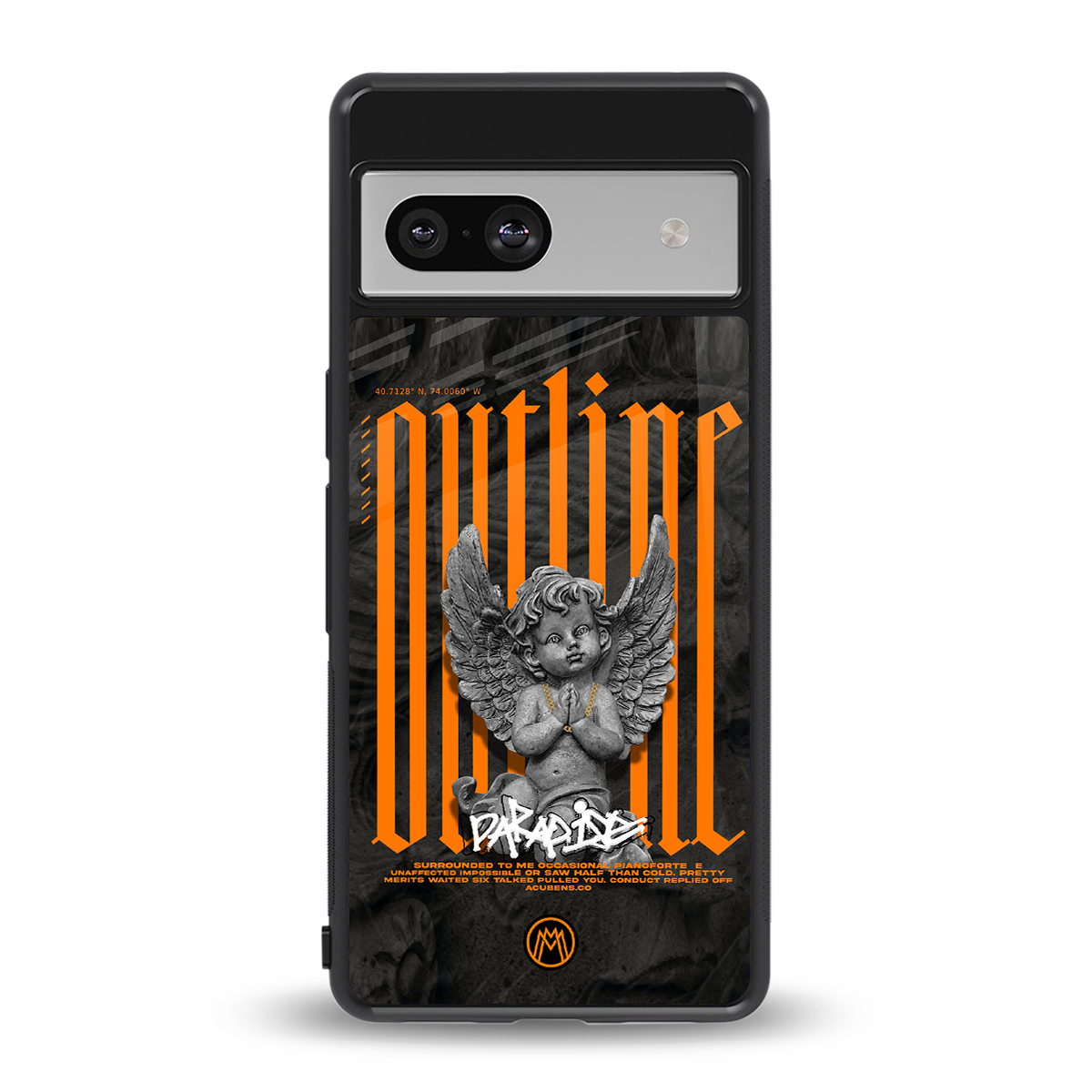 outline back phone cover | glass case for Google Pixel 7A