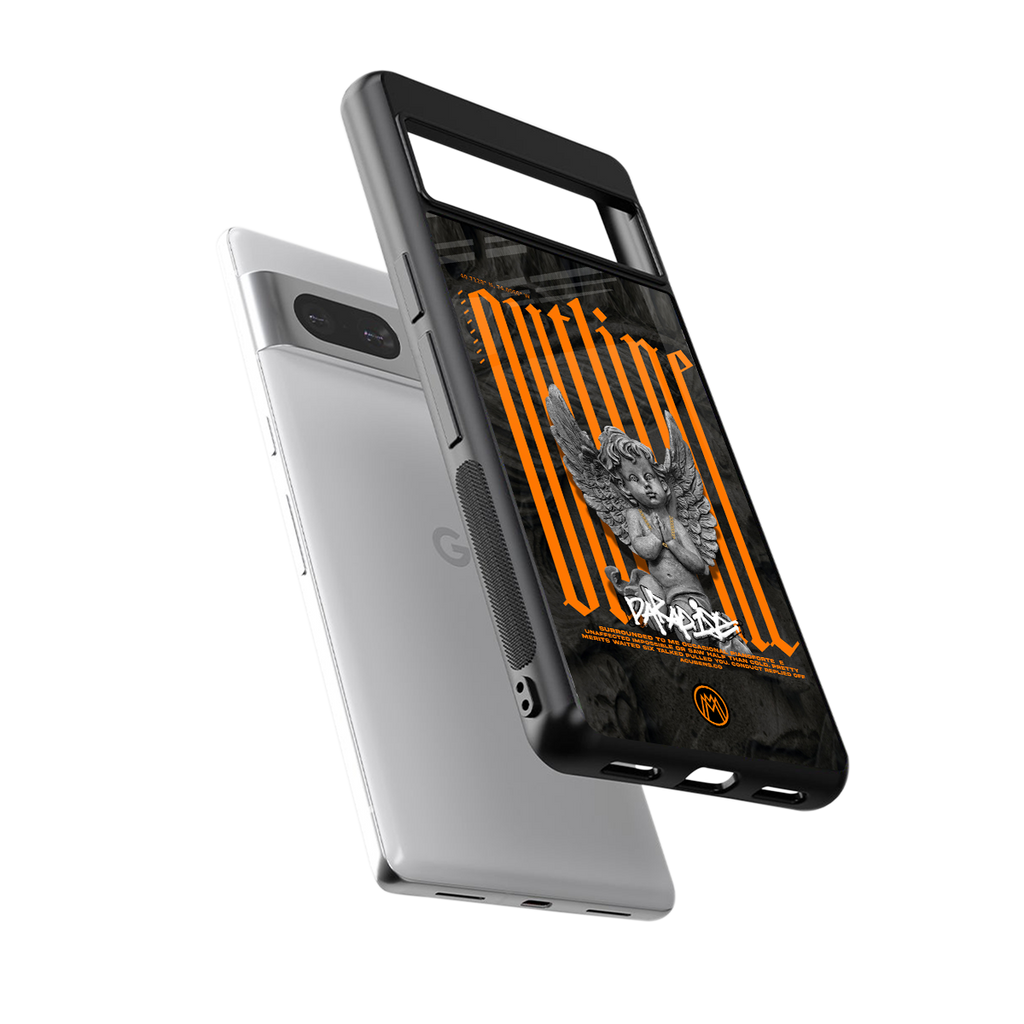 outline back phone cover | glass case for Google Pixel 7