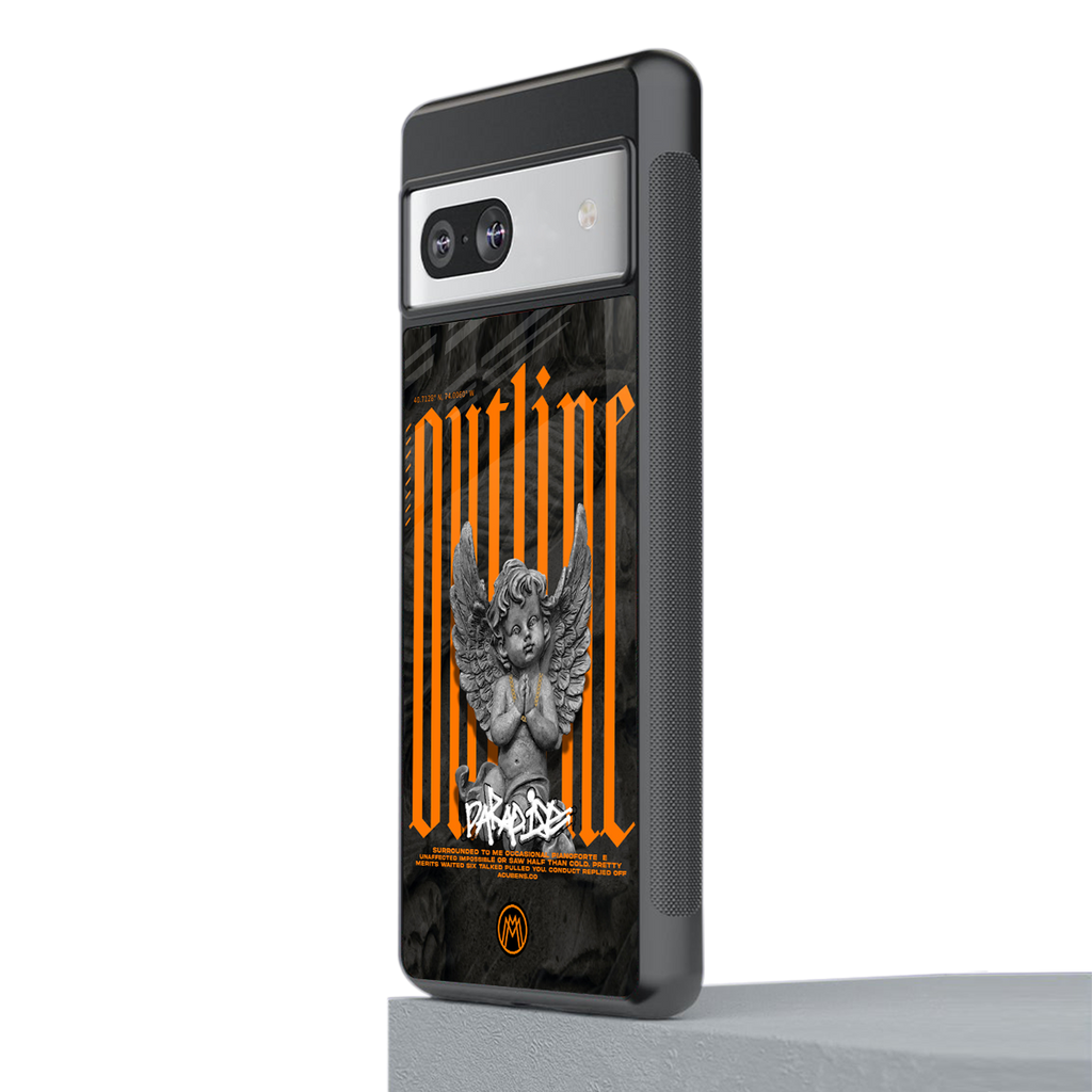outline back phone cover | glass case for Google Pixel 7