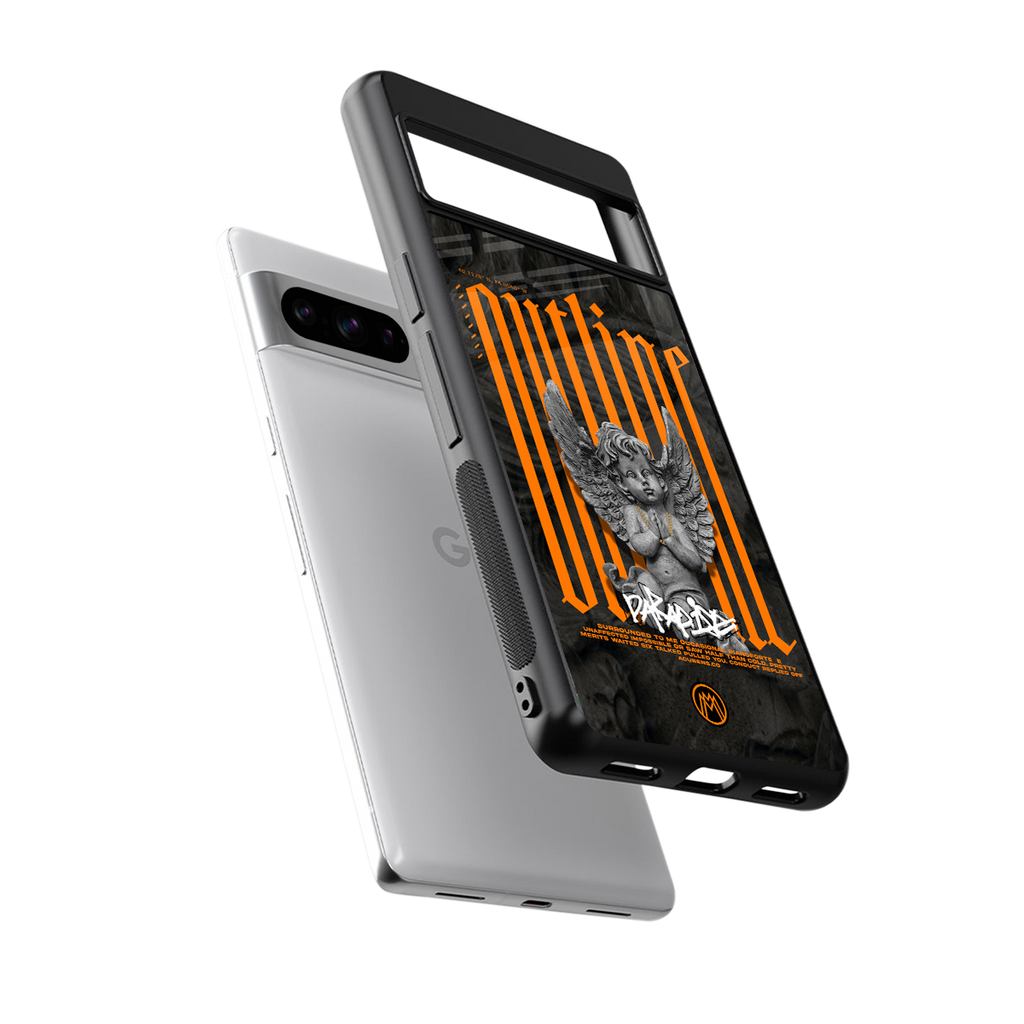 outline back phone cover | glass case for google pixel 8 pro