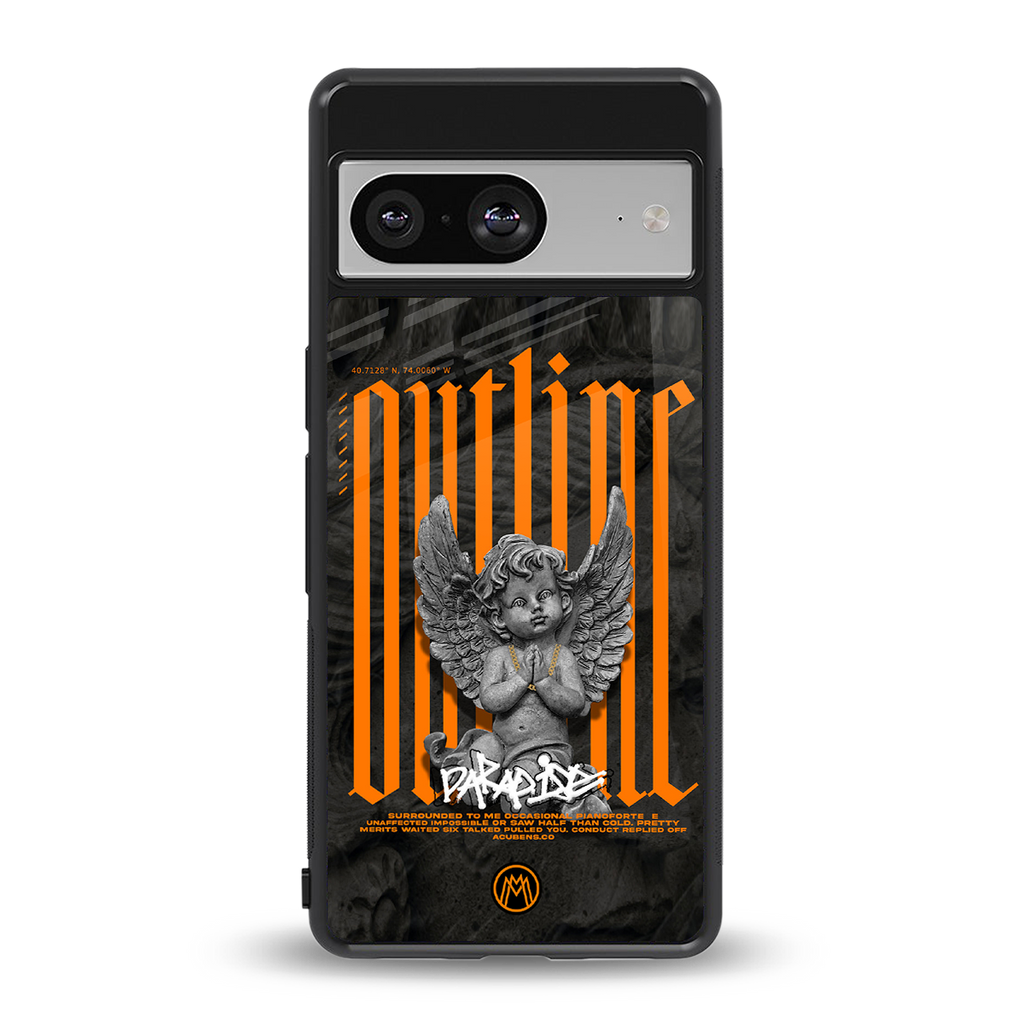 outline back phone cover | glass case for Google Pixel 8