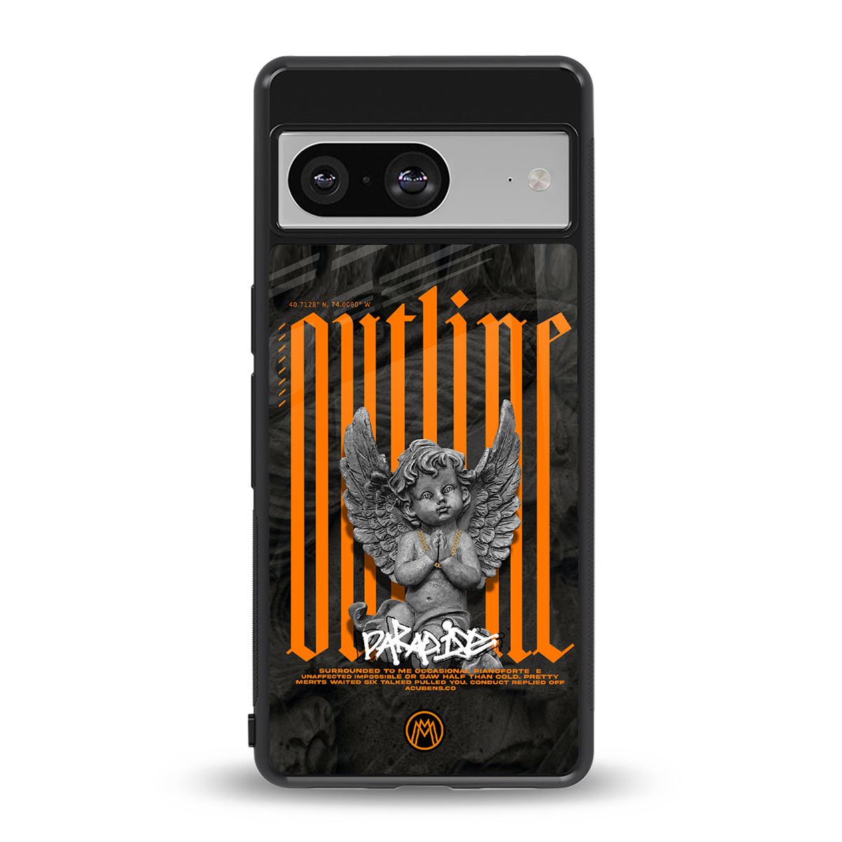 outline back phone cover | glass case for Google Pixel 8