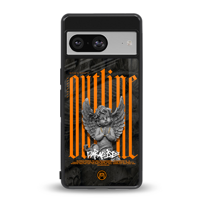 outline back phone cover | glass case for Google Pixel 8