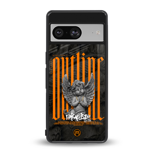 outline back phone cover | glass case for Google Pixel 8