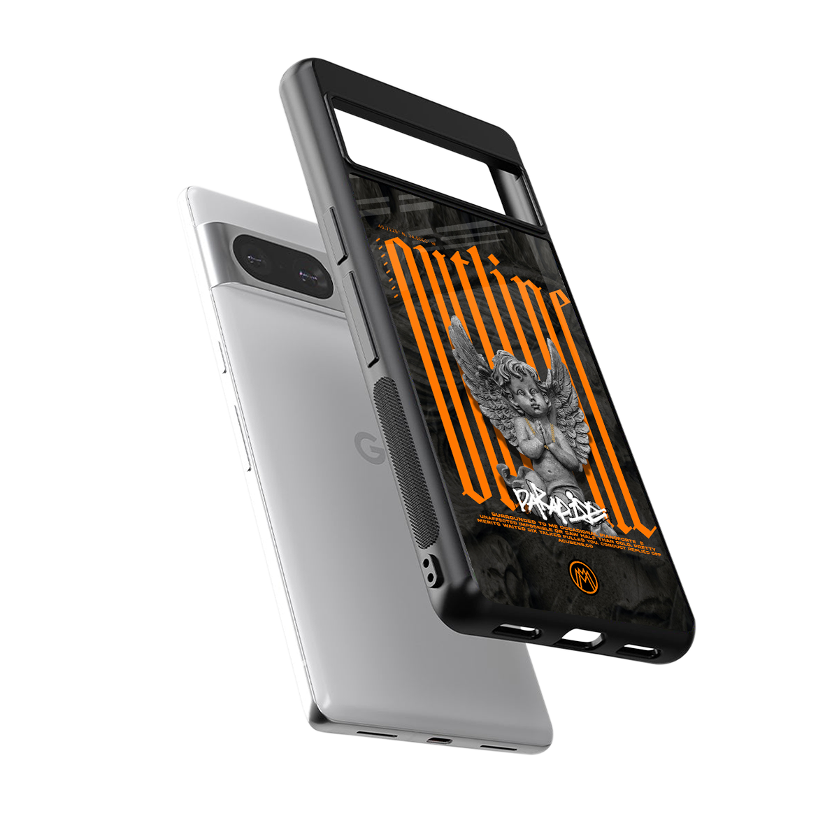 outline back phone cover | glass case for Google Pixel 8